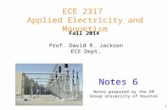 Prof. David R. Jackson ECE Dept. Fall 2014 Notes 6 ECE 2317 Applied Electricity and Magnetism Notes prepared by the EM Group University of Houston 1.