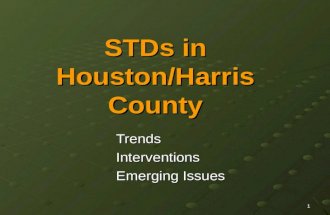 1 STDs in Houston/Harris County TrendsInterventions Emerging Issues.