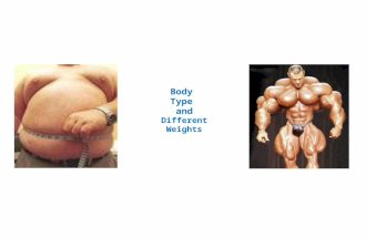 Body Type and Different Weights Learning Objectives Understand the effects of under and over eating Know the different somatotypes and how they link.