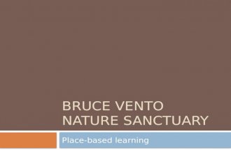 BRUCE VENTO NATURE SANCTUARY Place-based learning.