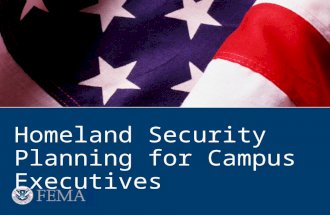 Homeland Security Planning for Campus Executives.