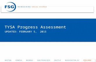 © FSG| TYSA Progress Assessment UPDATED: FEBRUARY 5, 2015.