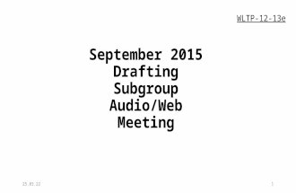 September 2015 Drafting Subgroup Audio/Web Meeting 106.10.2015 WLTP-12-13e.