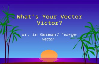 What’s Your Vector Victor? or, in German, “ein-ge-vector”