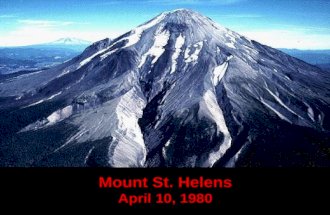 Mount St. Helens April 10, 1980. On March 20, 1980, after a quiet period of 123 years, earthquake activity once again began under Mt. St. Helens. March.