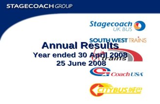 Preliminary Results 2008 Annual Results Year ended 30 April 2008 25 June 2008.