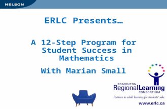 ERLC Presents … A 12-Step Program for Student Success in Mathematics With Marian Small.