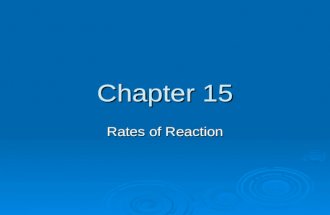 Chapter 15 Rates of Reaction. Overview  Reaction Rates Definition of Reaction Rates Definition of Reaction Rates Experimental Determination of Rate Experimental.