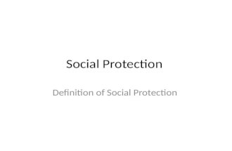 Social Protection Definition of Social Protection.