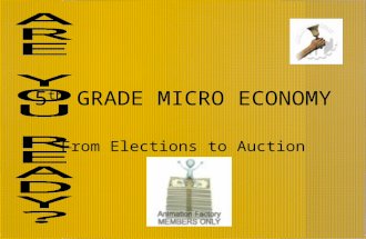 5 th GRADE MICRO ECONOMY From Elections to Auction.
