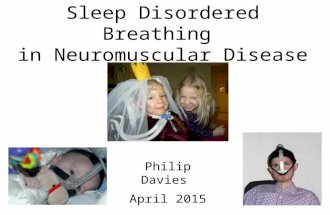Sleep Disordered Breathing in Neuromuscular Disease Philip Davies April 2015.