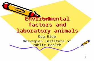 1 Environmental factors and laboratory animals Dag Eide Norwegian Institute of Public Health.