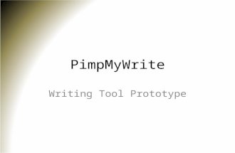 PimpMyWrite Writing Tool Prototype. So what is the hell this is all about hey I ask you? !!? The aim of this learning object is to provide a tool to help.