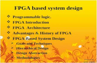 FPGA based system design  Programmable logic.  FPGA Introduction  FPGA Architecture  Advantages & History of FPGA  FPGA-Based System Design  Goals.