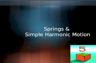 Springs & Simple Harmonic Motion .