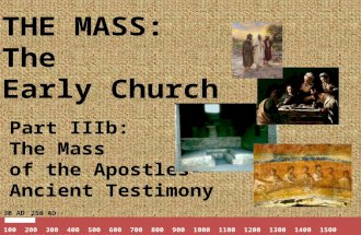 THE MASS: The Early Church Part IIIb: The Mass of the Apostles- Ancient Testimony 100 200 300 400 500 600 700 800 900 1000 1100 1200 1300 1400 1500 1600.