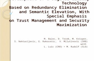Development of a Digital Library Technology Based on Redundancy Elimination and Semantic Elevation, With Special Emphasis on Trust Management and Security.