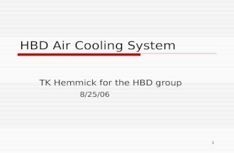 1 HBD Air Cooling System TK Hemmick for the HBD group 8/25/06.