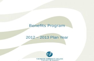 Benefits Program 2012 – 2013 Plan Year. Benefits Offered Health Insurance Flexible Reimbursement Accounts Virginia Retirement System Optional Retirement.