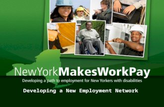 1 Developing a New Employment Network. Welcome to the webinar 2 FOR AUDIO  Dial-in number: 1 (888) 582-3528 (US Toll Free) or 1 (847) 944- 7361 (US Toll)