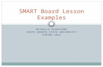 MICHELLE GLADSTONE SOUTH DAKOTA STATE UNIVERSITY SPRING 2015 SMART Board Lesson Examples.