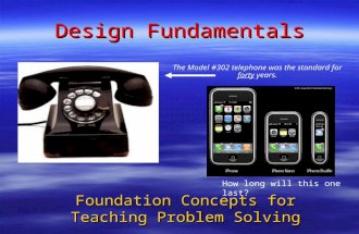 Design Fundamentals Foundation Concepts for Teaching Problem Solving The Model #302 telephone was the standard for forty years. How long will this one.
