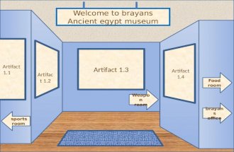 Welcome to brayans Ancient egypt museum Artifact 1.3 Artifact 1.2 Artifact 1.4 Artifact 1.1 brayans office Weapon room sports room Food room.