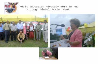 Adult Education Advocacy Work in PNG through Global Action Week.