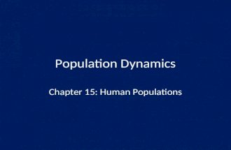 Population Dynamics Chapter 15: Human Populations.