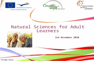 Natural Sciences for Adult Learners 3rd November 2010 Filipe Dias, 2010.