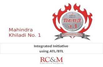 Mahindra Khiladi No. 1 Integrated Initiative using ATL/BTL.
