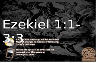 1 st deportation (Daniel) ~ 605 BC 615BC 585BC 545BC 2 nd deportation (Ezekiel) ~ 597 BC 3 rd deportation 586 BC Ezekiel’s visions ~ 592-571 BC.