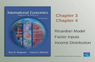 Chapter 3 Chapter 4 Ricardian Model Factor Inputs Income Distribution.
