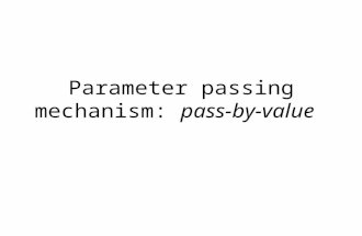 Parameter passing mechanism: pass-by-value. Introduction In the last webpage, we discussed how to pass information to a method I have kept it (deliberately)