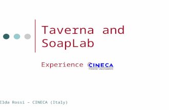 Taverna and SoapLab Experience @ Elda Rossi – CINECA (Italy)