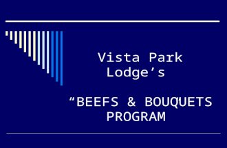 Vista Park Lodge’s “BEEFS & BOUQUETS PROGRAM”. The focus of this program was to increase the input of our 2 nd floor Residents, many with mild to moderate.