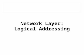Network Layer: Logical Addressing. Address Space Notations Classful Addressing Classless Addressing Network Address Translation (NAT) Topics Discussed.