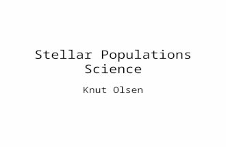 Stellar Populations Science Knut Olsen. The Star Formation Histories of Disk Galaxies Context – Hierarchical structure formation does an excellent job.