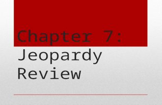 Chapter 7: Jeopardy Review. 5 Principles of Gov’tParts of GovernmentFederal vs. StateMiscellaneous 100 200 300 400 500.