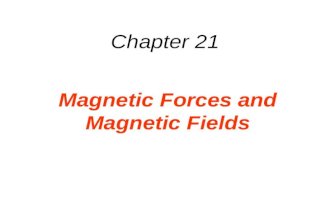 Chapter 21 Magnetic Forces and Magnetic Fields. 21.1 Magnetic Fields The needle of a compass is permanent magnet that has a north magnetic pole (N) at.