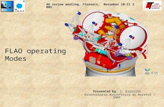 AO review meeting, Florence, November 10-11 2005. FLAO operating Modes Presented by: S. Esposito Osservatorio Astrofisico di Arcetri / INAF.