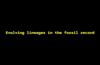 Evolving lineages in the fossil record. Like all sources of data, the fossil record has inherent strengths and limitations.