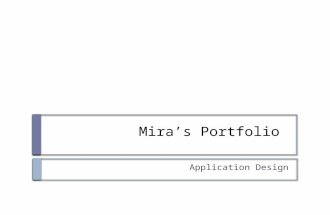 Mira’s Portfolio Application Design. Dashboard Design – “My Donation”