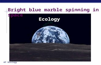 AP Biology Bright blue marble spinning in space Ecology.