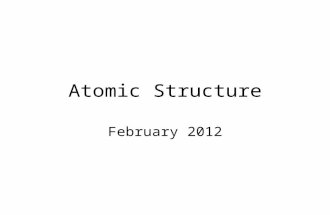 Atomic Structure February 2012. Lesson 1 Explain the law of conservation of mass, the law of definite proportions, and the law of multiple proportions.