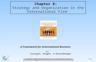 Copyright © 2013 Pearson Education, Inc. publishing as Prentice Hall 8-1 A Framework for International Business by Cavusgil, Knight, & Riesenberger Chapter.