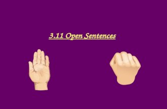 3.11 Open Sentences. Homework Review Mental Math Find the sum or difference. 16 – 5 = ____ 8 + 14 = ____ 180 + 50 = ____ 210 – 30 = ____ 92 + 59 = ____.