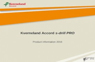 Kverneland Accord s-drill PRO Product information 2016.