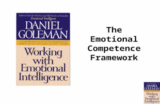 The Emotional Competence Framework. Personal Competence Social Competence.