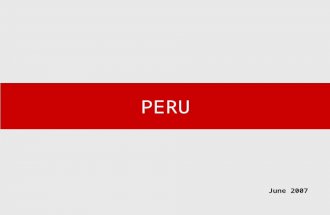 June 2007 PERU “Projected GDP growth of 7% until 2010”